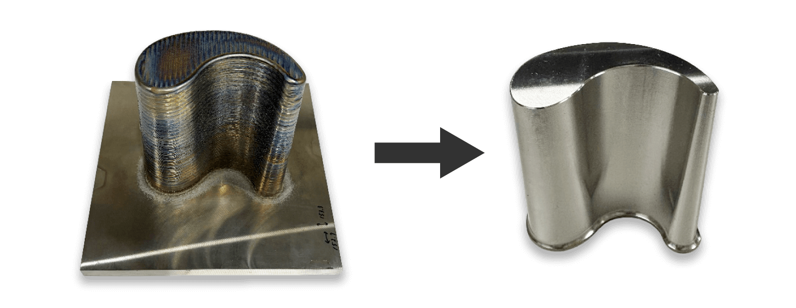 画像：DED方式によるニアネットシェイプ造形